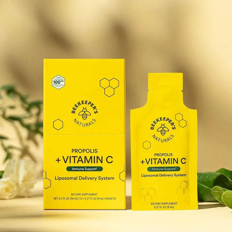 BEEKEEPER´S NATURALS - Beekeeper's Naturals Liposomal Vitamin C + Propolis Gel 8Ml. 12 Paquetes - The Red Vitamin MX - Suplementos Alimenticios - {{ shop.shopifyCountryName }}