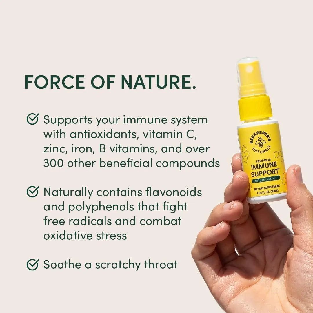 BEEKEEPER´S NATURALS - Beekeeper's Naturals Propolis Throat Spray 60Ml. - The Red Vitamin MX - Suplementos Alimenticios - {{ shop.shopifyCountryName }}