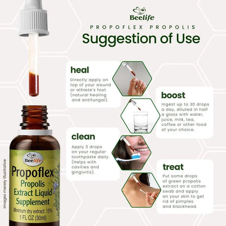 BEELIFE - Beelife Propoflex Green Propolis Extract 15% Extract 30Ml. - The Red Vitamin MX - Suplementos Alimenticios - {{ shop.shopifyCountryName }}