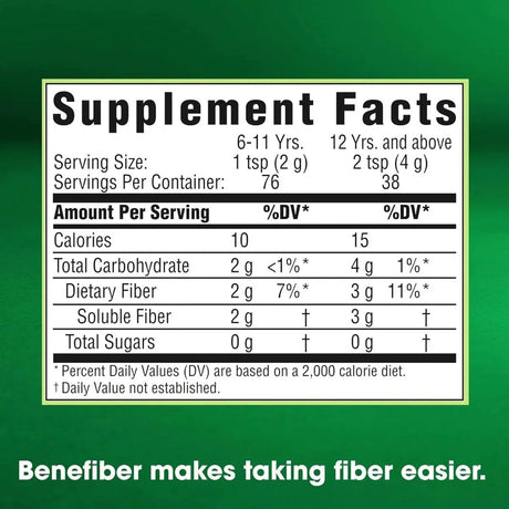 BENEFIBER - Benefiber Daily Prebiotic Fiber Supplement Powder 125 Servicios - The Red Vitamin MX - Suplementos Alimenticios - {{ shop.shopifyCountryName }}