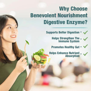 BENEVOLENT NOURISHMENT - Benevolent High Fiber Digestive Enzymes 180 Capsulas - The Red Vitamin MX - Suplementos Alimenticios - {{ shop.shopifyCountryName }}