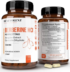 BENEVOLENT NOURISHMENT - Benevolent Nourishment Premium Berberine HCL 730Mg. 120 Capsulas - The Red Vitamin MX - Suplementos Alimenticios - {{ shop.shopifyCountryName }}