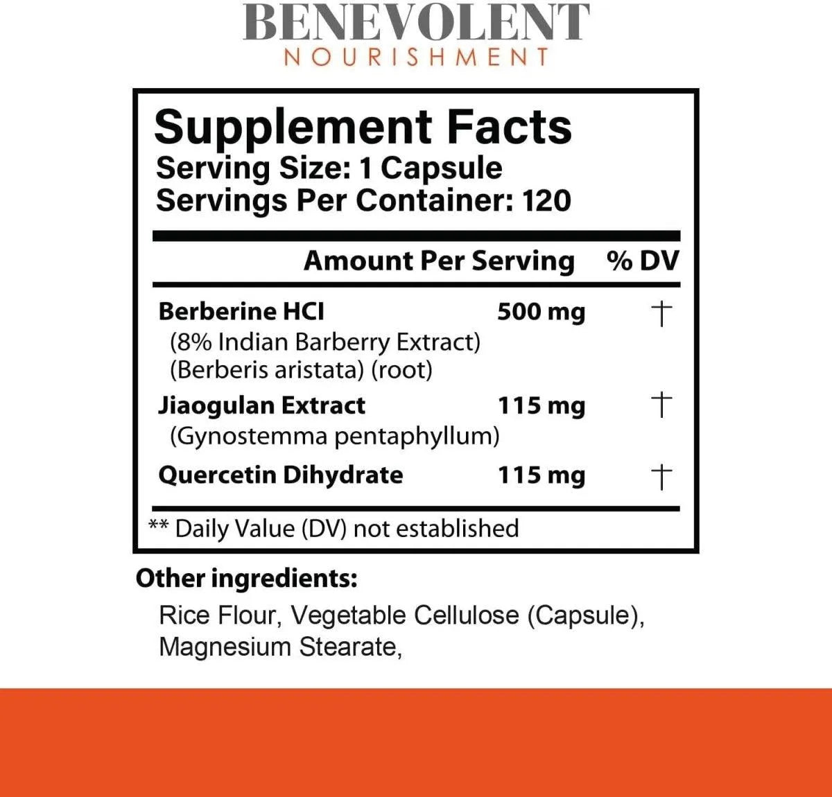 BENEVOLENT NOURISHMENT - Benevolent Nourishment Premium Berberine HCL 730Mg. 120 Capsulas - The Red Vitamin MX - Suplementos Alimenticios - {{ shop.shopifyCountryName }}