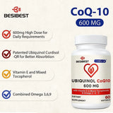 BESIBEST - Besibest Ubiquinol CoQ10-600Mg. 120 Capsulas - The Red Vitamin MX - Suplementos Alimenticios - {{ shop.shopifyCountryName }}