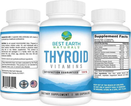 BEST EARTH NATURALS - Best Earth Naturals Thyroid Support 60 Capsulas - The Red Vitamin MX - Suplementos Alimenticios - {{ shop.shopifyCountryName }}