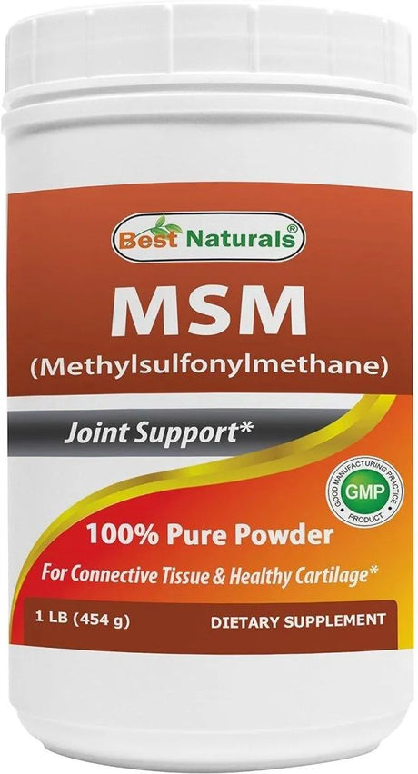 BEST NATURALS - Best Naturals 100% Pure MSM Powder 454Gr. - The Red Vitamin MX - Suplementos Alimenticios - {{ shop.shopifyCountryName }}