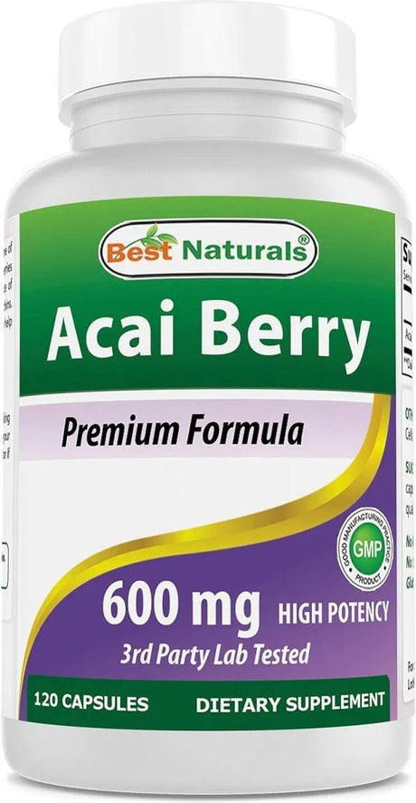 BEST NATURALS - Best Naturals Acai Berry 600Mg. 120 Capsulas - The Red Vitamin MX - Suplementos Alimenticios - {{ shop.shopifyCountryName }}