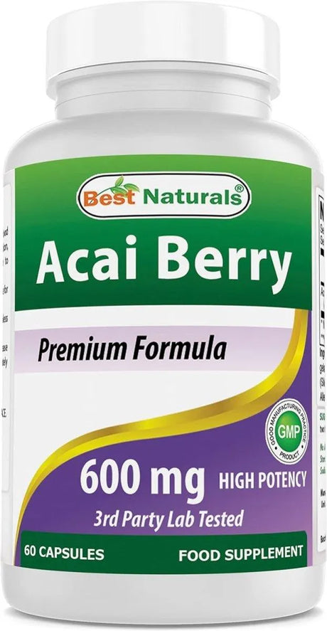 BEST NATURALS - Best Naturals Acai Berry 600Mg. 60 Capsulas - The Red Vitamin MX - Suplementos Alimenticios - {{ shop.shopifyCountryName }}