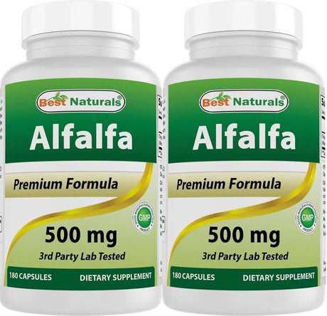 BEST NATURALS - Best Naturals Alfalfa Green Super Food 500Mg. 180 Capsulas 2 Pack - The Red Vitamin MX - Suplementos Alimenticios - {{ shop.shopifyCountryName }}