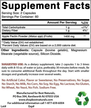 BEST NATURALS - Best Naturals Apple Pectin 700Mg. 120 Capsulas - The Red Vitamin MX - Suplementos Alimenticios - {{ shop.shopifyCountryName }}