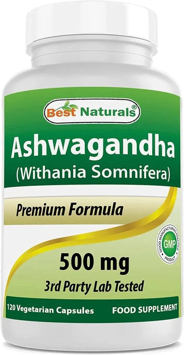 BEST NATURALS - Best Naturals Ashwagandha 500Mg. 120 Capsulas - The Red Vitamin MX - Suplementos Alimenticios - {{ shop.shopifyCountryName }}