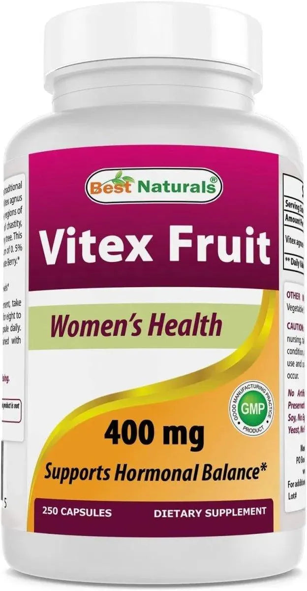 BEST NATURALS - Best Naturals Baya Casto Chasteberry 400Mg. 250 Capsulas - The Red Vitamin MX - Suplementos Alimenticios - {{ shop.shopifyCountryName }}