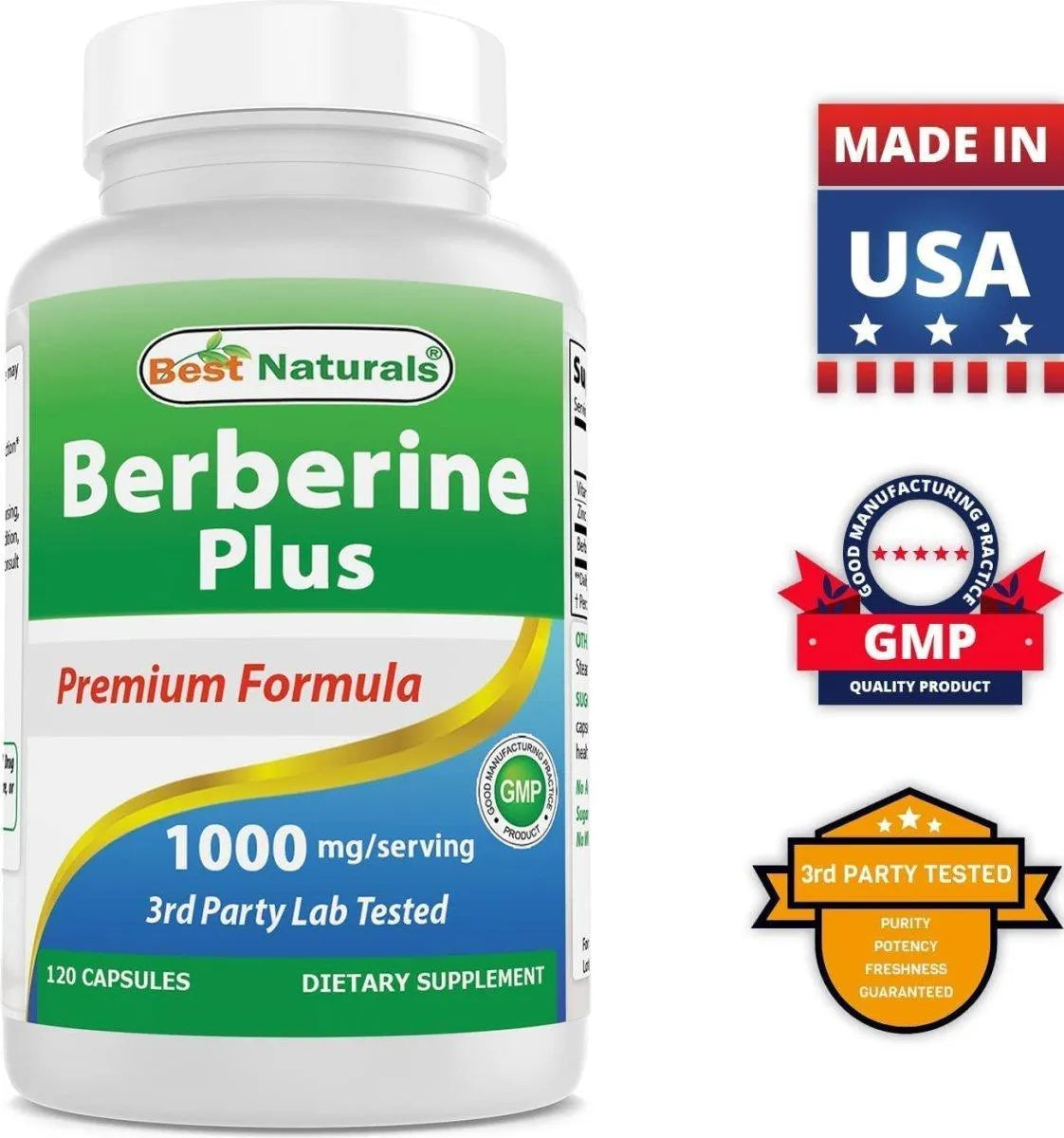 BEST NATURALS - Best Naturals Berberine Plus 1000Mg. 120 Capsulas - The Red Vitamin MX - Suplementos Alimenticios - {{ shop.shopifyCountryName }}