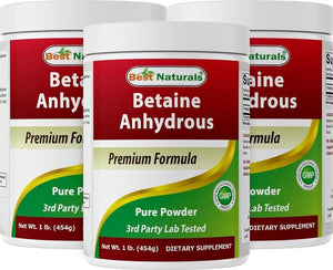 BEST NATURALS - Best Naturals Betaine Anhydrous Trimethylglycine (TMG) Pure Powder 454Gr. 3 Pack - The Red Vitamin MX - Suplementos Alimenticios - {{ shop.shopifyCountryName }}