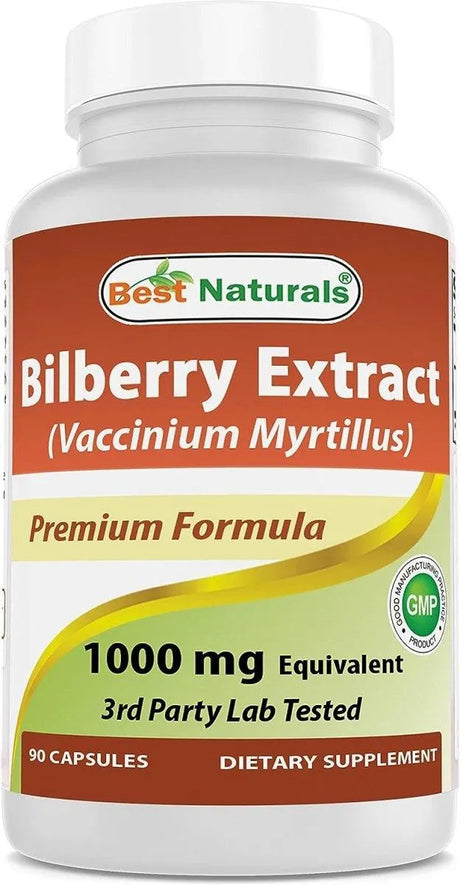 BEST NATURALS - Best Naturals Bilberry Extract 1000Mg. 90 Capsulas - The Red Vitamin MX - Suplementos Alimenticios - {{ shop.shopifyCountryName }}