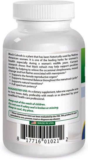 BEST NATURALS - Best Naturals Black Cohosh 540Mg. 120 Capsulas - The Red Vitamin MX - Suplementos Alimenticios - {{ shop.shopifyCountryName }}