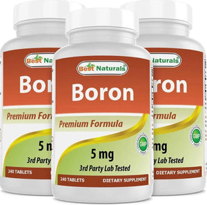 BEST NATURALS - Best Naturals Boron 5Mg. 240 Tabletas 3 Pack - The Red Vitamin MX - Suplementos Alimenticios - {{ shop.shopifyCountryName }}