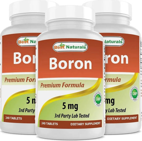 BEST NATURALS - Best Naturals Boron 5Mg. 240 Tabletas 3 Pack - The Red Vitamin MX - Suplementos Alimenticios - {{ shop.shopifyCountryName }}