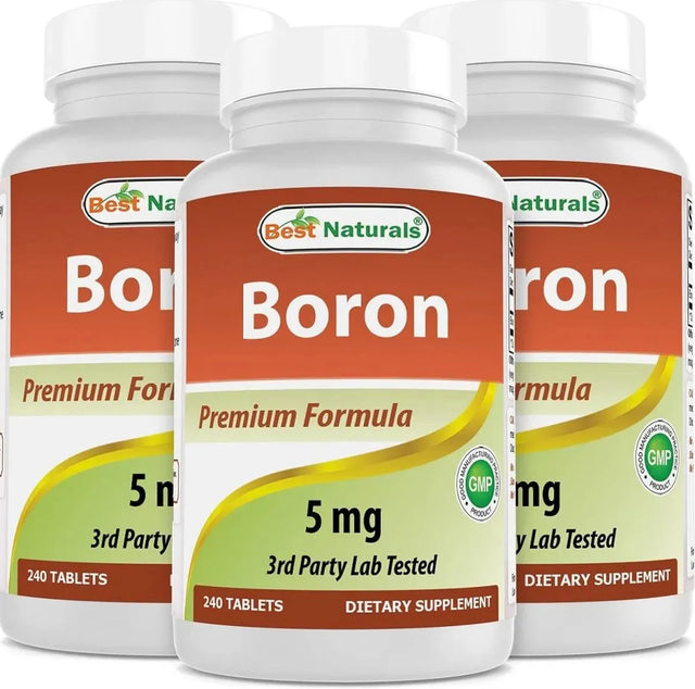 BEST NATURALS - Best Naturals Boron 5Mg. 240 Tabletas 3 Pack - The Red Vitamin MX - Suplementos Alimenticios - {{ shop.shopifyCountryName }}