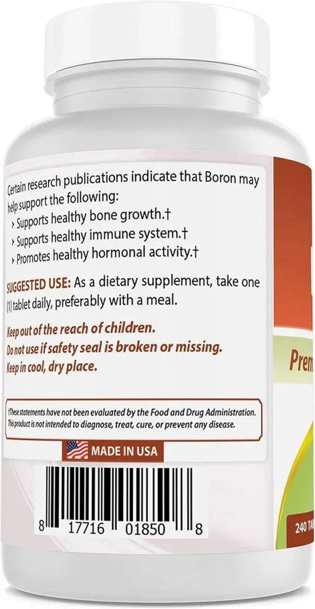 BEST NATURALS - Best Naturals Boron 5Mg. 240 Tabletas 3 Pack - The Red Vitamin MX - Suplementos Alimenticios - {{ shop.shopifyCountryName }}