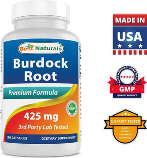 BEST NATURALS - Best Naturals Burdock root 425Mg. 180 Capsulas - The Red Vitamin MX - Suplementos Alimenticios - {{ shop.shopifyCountryName }}