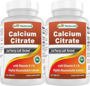 BEST NATURALS - Best Naturals Calcium Citrate with Vitamin D-3 480 Tabletas - The Red Vitamin MX - Suplementos Alimenticios - {{ shop.shopifyCountryName }}