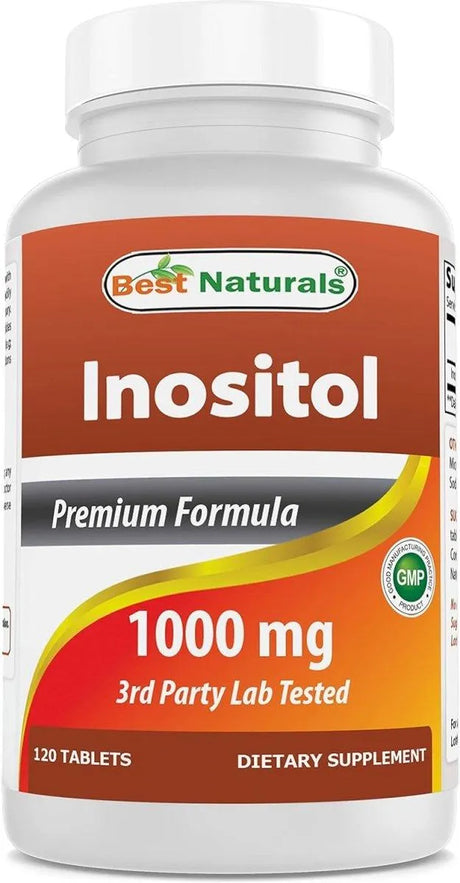 BEST NATURALS - Best Naturals Inositol 1000Mg. 120 Tabletas - The Red Vitamin MX - Suplementos Alimenticios - {{ shop.shopifyCountryName }}