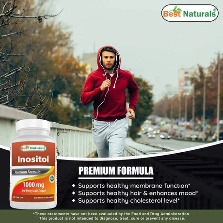 BEST NATURALS - Best Naturals Inositol 1000Mg. 120 Tabletas - The Red Vitamin MX - Suplementos Alimenticios - {{ shop.shopifyCountryName }}