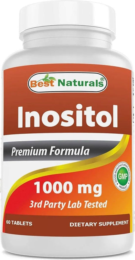 BEST NATURALS - Best Naturals Inositol 1000Mg. 60 Tabletas - The Red Vitamin MX - Suplementos Alimenticios - {{ shop.shopifyCountryName }}