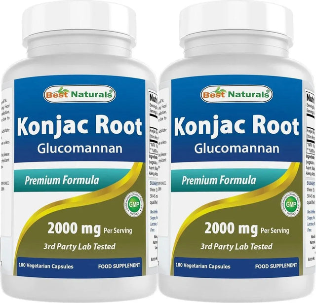 BEST NATURALS - Best Naturals Konjac Glucomannan Root 2000Mg. 180 Capsulas 2 Pack - The Red Vitamin MX - Suplementos Alimenticios - {{ shop.shopifyCountryName }}