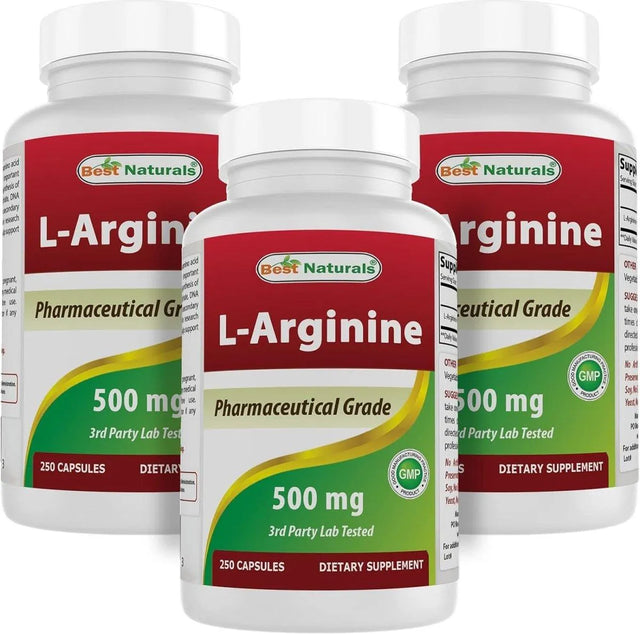 BEST NATURALS - Best Naturals L-Arginine 500Mg. 250 Capsulas 3 Pack - The Red Vitamin MX - Suplementos Alimenticios - {{ shop.shopifyCountryName }}