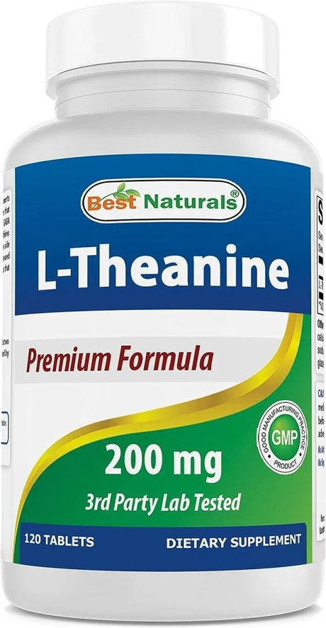 BEST NATURALS - Best Naturals L-Theanine 200Mg. 120 Tabletas - The Red Vitamin MX - Suplementos Alimenticios - {{ shop.shopifyCountryName }}