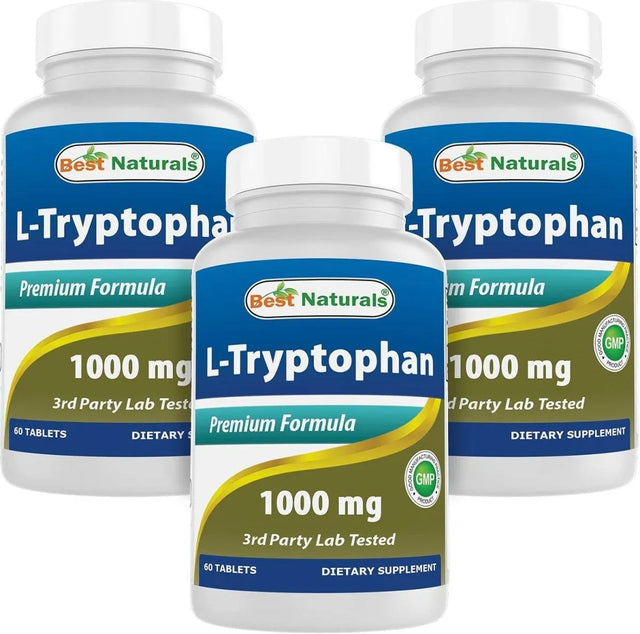 BEST NATURALS - Best Naturals L-Tryptophan 1000Mg. 60 Tabletas 3 Pack - The Red Vitamin MX - Suplementos Alimenticios - {{ shop.shopifyCountryName }}