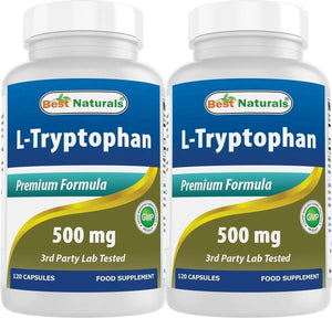 BEST NATURALS - Best Naturals L-Tryptophan 500Mg. 120 Capsulas - The Red Vitamin MX - Suplementos Alimenticios - {{ shop.shopifyCountryName }}