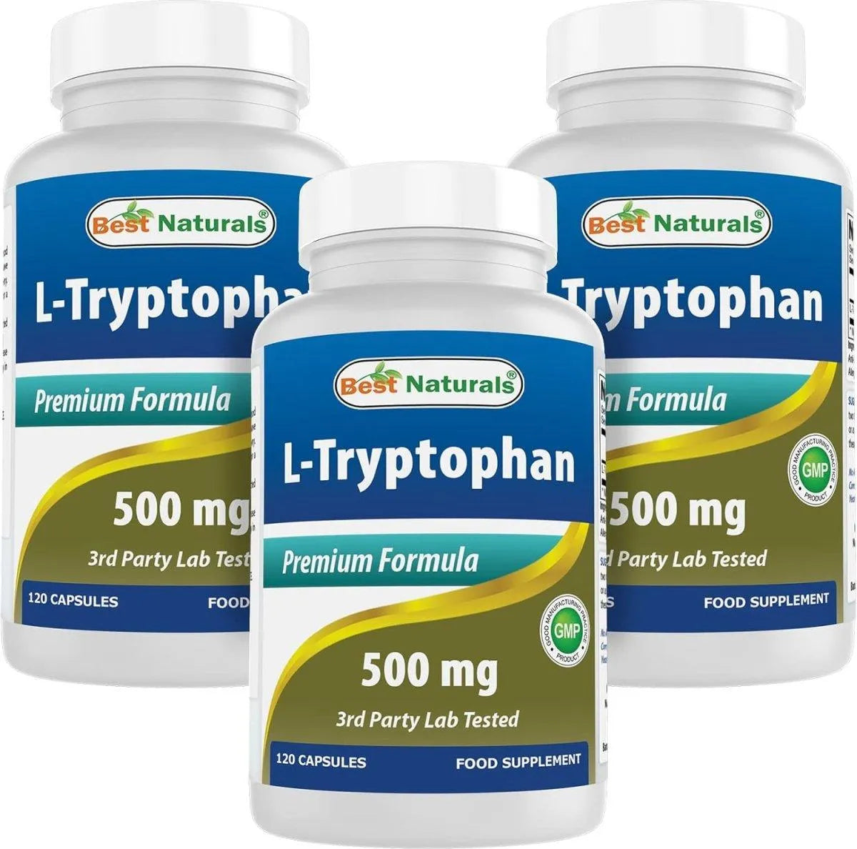 BEST NATURALS - Best Naturals L-Tryptophan 500Mg. 120 Tabletas 3 Pack - The Red Vitamin MX - Suplementos Alimenticios - {{ shop.shopifyCountryName }}