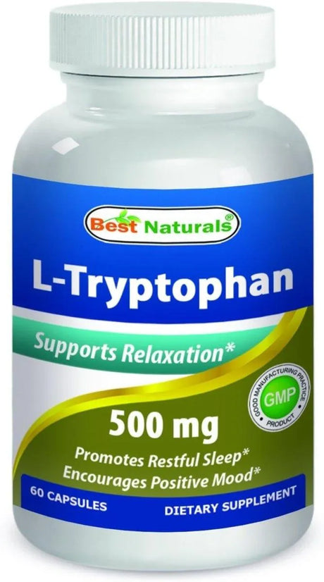 BEST NATURALS - Best Naturals L-Tryptophan 500Mg. 60 Capsulas - The Red Vitamin MX - Suplementos Alimenticios - {{ shop.shopifyCountryName }}