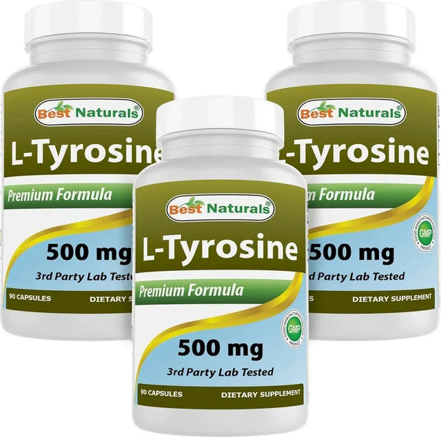 BEST NATURALS - Best Naturals L-Tyrosine 500Mg. 90 Capsulas 3 Pack - The Red Vitamin MX - Suplementos Alimenticios - {{ shop.shopifyCountryName }}