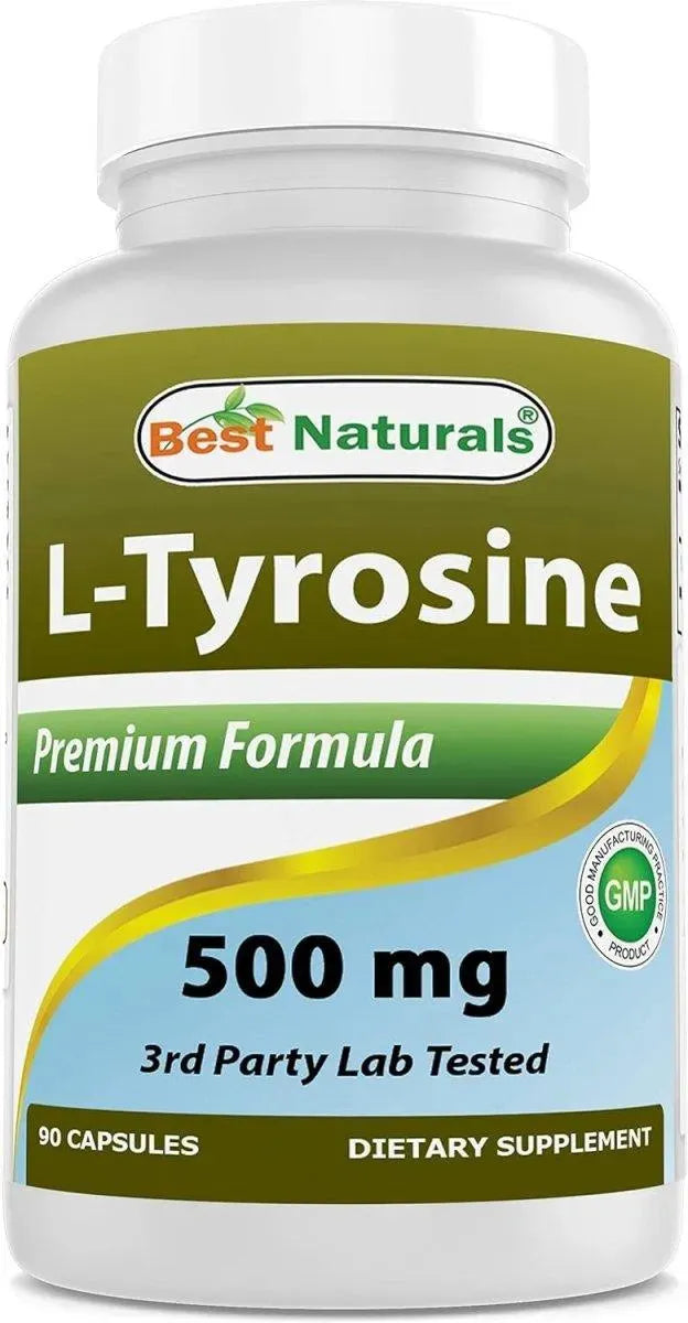 BEST NATURALS - Best Naturals L-Tyrosine 500Mg. 90 Capsulas - The Red Vitamin MX - Suplementos Alimenticios - {{ shop.shopifyCountryName }}