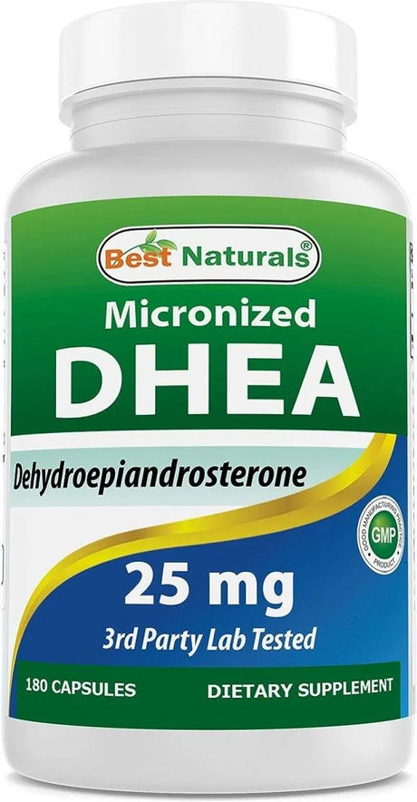 BEST NATURALS - Best Naturals Micronized DHEA 25Mg. 180 Capsulas - The Red Vitamin MX - Suplementos Alimenticios - {{ shop.shopifyCountryName }}