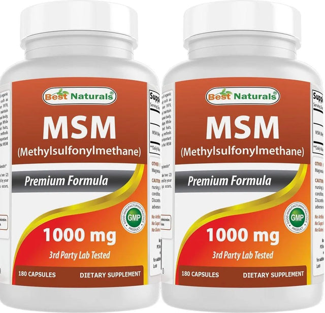 BEST NATURALS - Best Naturals MSM 1000Mg. 180 Capsulas 2 Pack - The Red Vitamin MX - Suplementos Alimenticios - {{ shop.shopifyCountryName }}