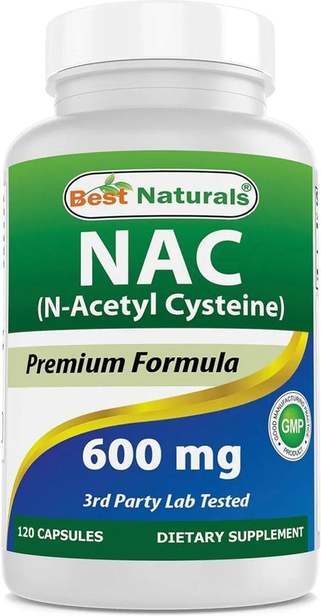 BEST NATURALS - Best Naturals NAC N Acetyl Cysteine 600Mg. 120 Capsulas - The Red Vitamin MX - Suplementos Alimenticios - {{ shop.shopifyCountryName }}