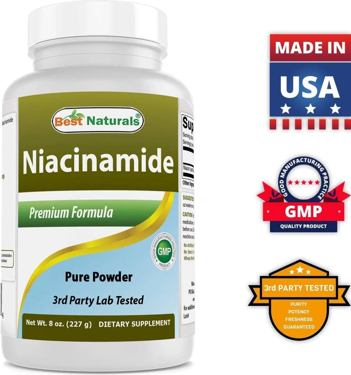 BEST NATURALS - Best Naturals Niacinamide Pure Powder 227Gr. - The Red Vitamin MX - Suplementos Alimenticios - {{ shop.shopifyCountryName }}