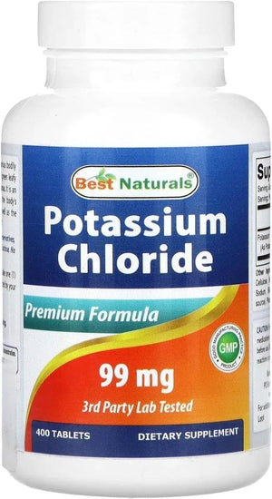 BEST NATURALS - Best Naturals Potassium Chloride 99Mg. 400 Tabletas - The Red Vitamin MX - Suplementos Alimenticios - {{ shop.shopifyCountryName }}