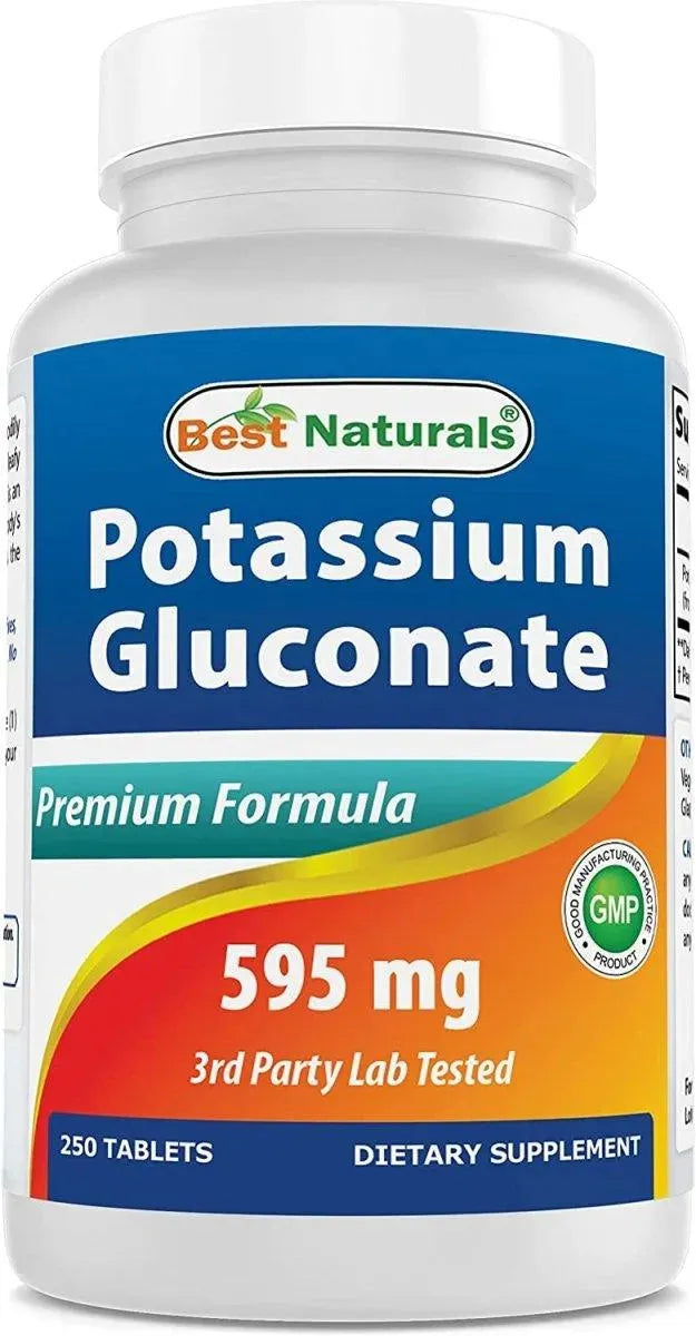 BEST NATURALS - Best Naturals Potassium Gluconate Supplement 595Mg. 250 Tabletas - The Red Vitamin MX - Suplementos Alimenticios - {{ shop.shopifyCountryName }}