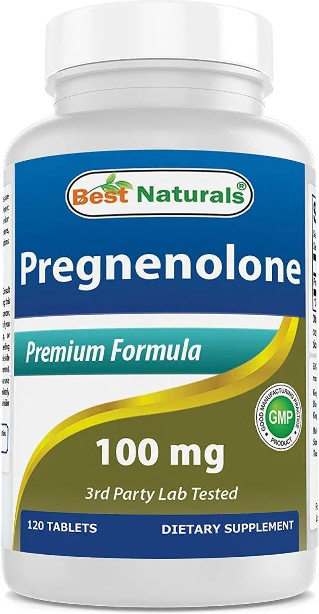 BEST NATURALS - Best Naturals Pregnenolone 100Mg. 120 Tabletas - The Red Vitamin MX - Suplementos Alimenticios - {{ shop.shopifyCountryName }}