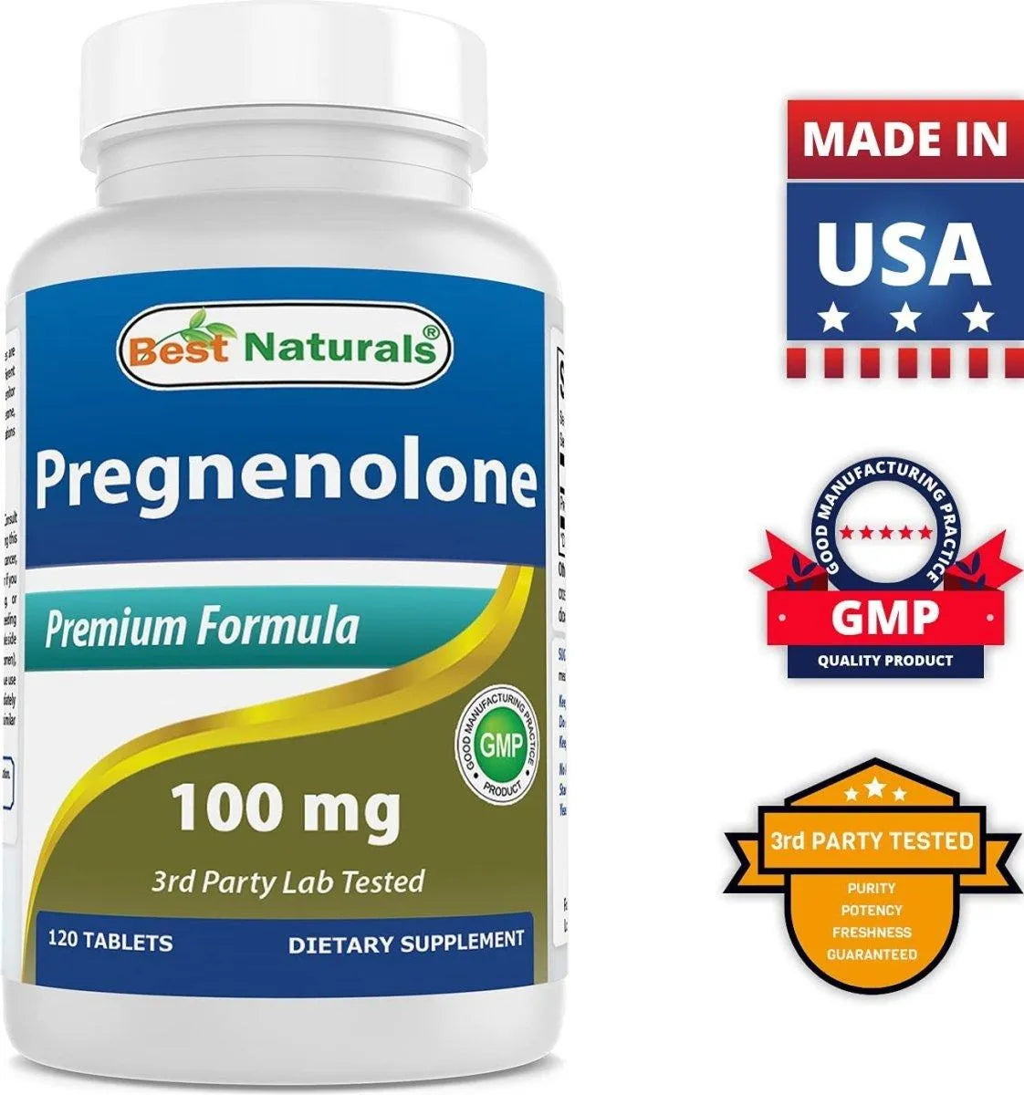 BEST NATURALS - Best Naturals Pregnenolone 100Mg. 120 Tabletas - The Red Vitamin MX - Suplementos Alimenticios - {{ shop.shopifyCountryName }}