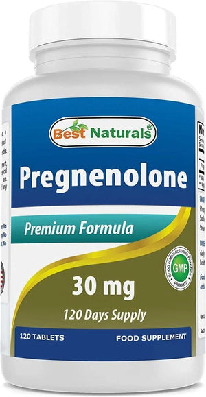 BEST NATURALS - Best Naturals Pregnenolone 30Mg. 120 Tabletas - The Red Vitamin MX - Suplementos Alimenticios - {{ shop.shopifyCountryName }}