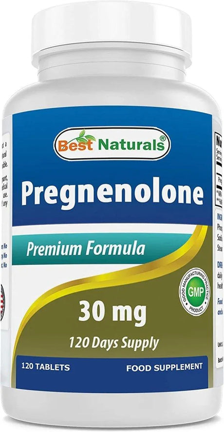 BEST NATURALS - Best Naturals Pregnenolone 30Mg. 120 Tabletas - The Red Vitamin MX - Suplementos Alimenticios - {{ shop.shopifyCountryName }}