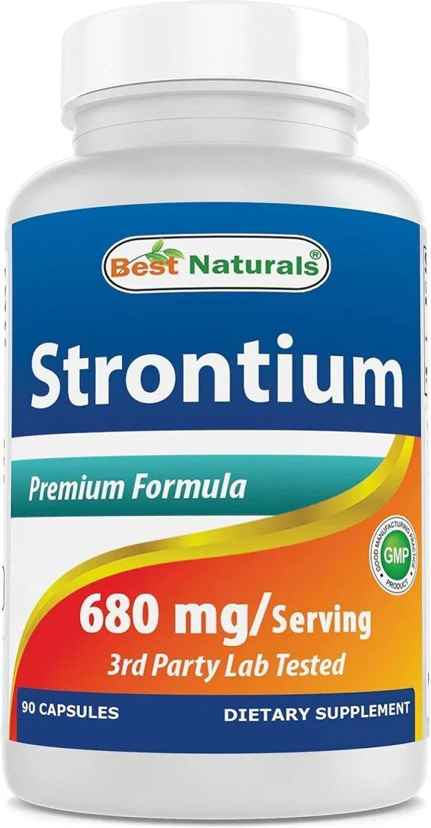 BEST NATURALS - Best Naturals Strontium Bone Building Formula 680Mg. 90 Capsulas - The Red Vitamin MX - Suplementos Alimenticios - {{ shop.shopifyCountryName }}