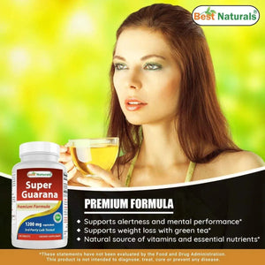 BEST NATURALS - Best Naturals Super Guarana 1200Mg. 180 Tabletas - The Red Vitamin MX - Suplementos Alimenticios - {{ shop.shopifyCountryName }}